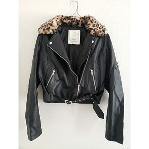 Vegan Leather Moto Jacket